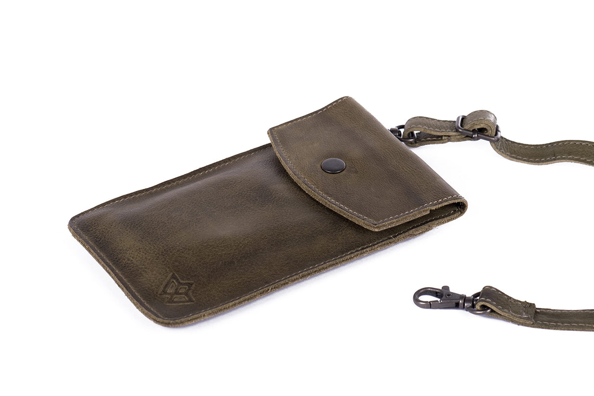 Genuine leather phone crossbody bag Colours Available (washed out look) | Travel, Sling, Festival, Holiday | RFID protection