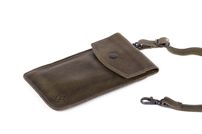 Genuine leather phone crossbody bag Colours Available (washed out look) | Travel, Sling, Festival, Holiday | RFID protection