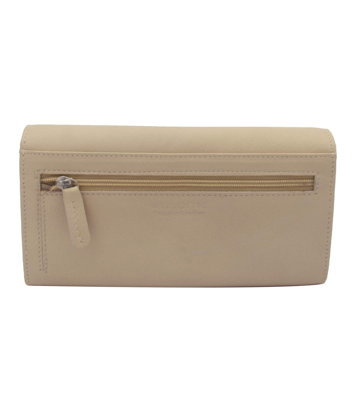 Genuine Leather Long Wallet for Women with Multiple Card Slots, Phone Compartment, Zipper Coin Pouch and RFID