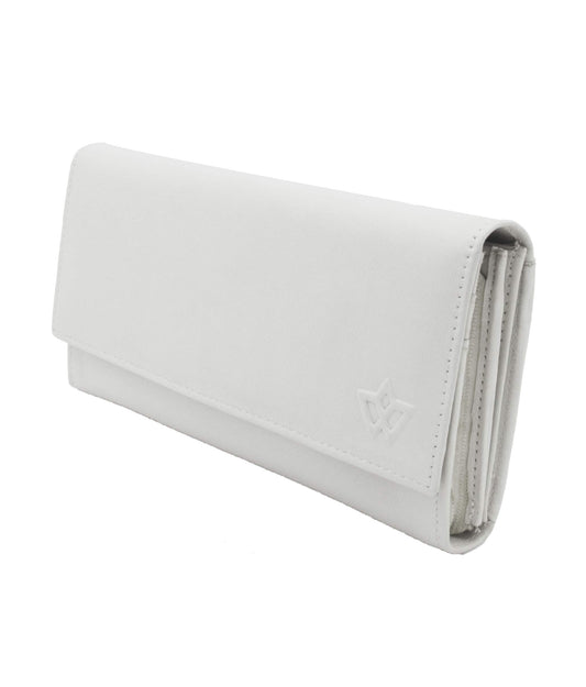 Genuine Leather Long Wallet for Women with Multiple Card Slots, Phone Compartment, Zipper Coin Pouch and RFID