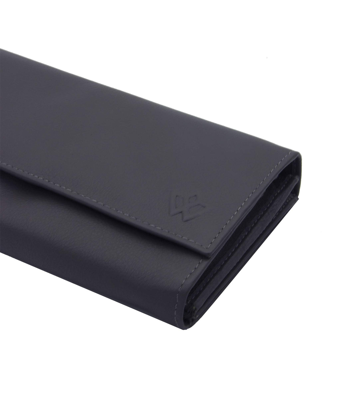 Genuine Leather Long Wallet for Women with Multiple Card Slots, Phone Compartment, Zipper Coin Pouch and RFID