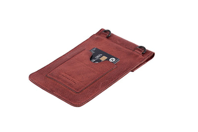Genuine leather phone crossbody bag Colours Available (washed out look) | Travel, Sling, Festival, Holiday | RFID protection
