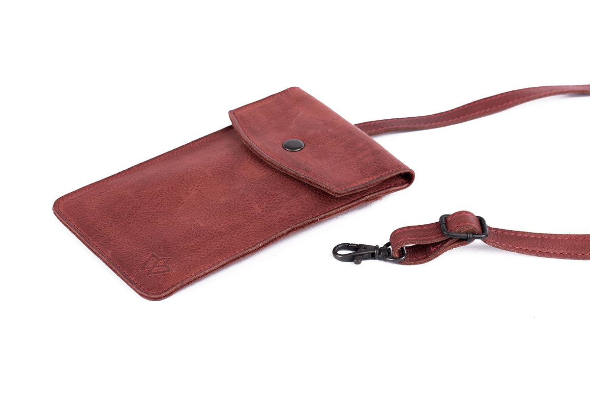 Genuine leather phone crossbody bag Colours Available (washed out look) | Travel, Sling, Festival, Holiday | RFID protection