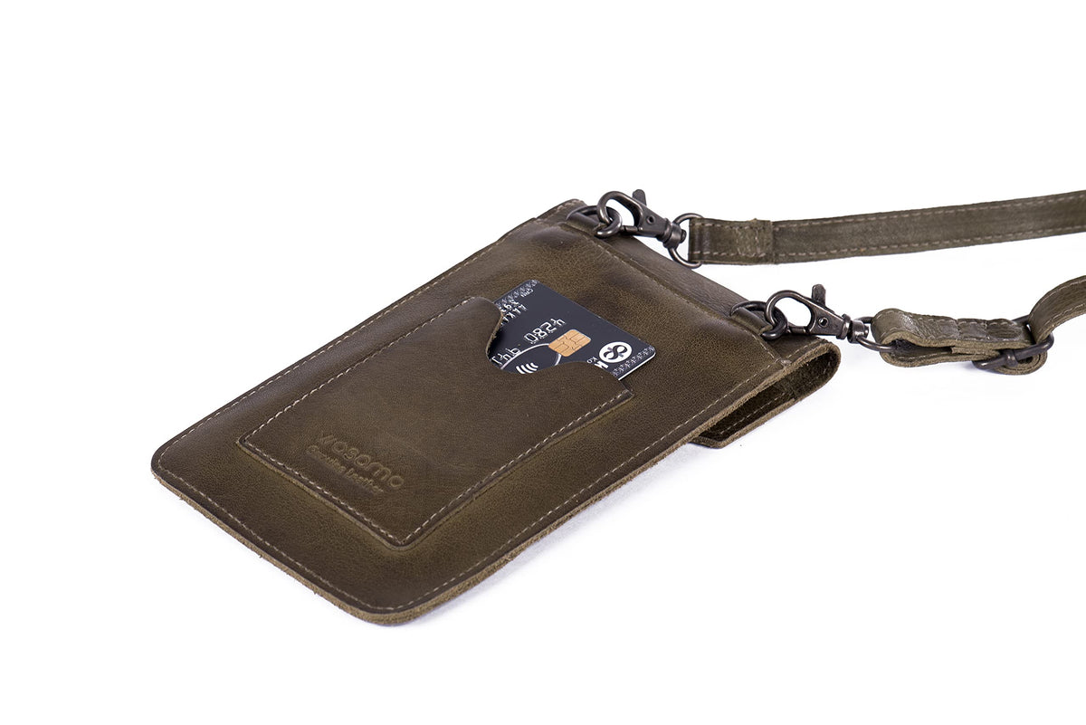 Genuine leather phone crossbody bag Colours Available (washed out look) | Travel, Sling, Festival, Holiday | RFID protection