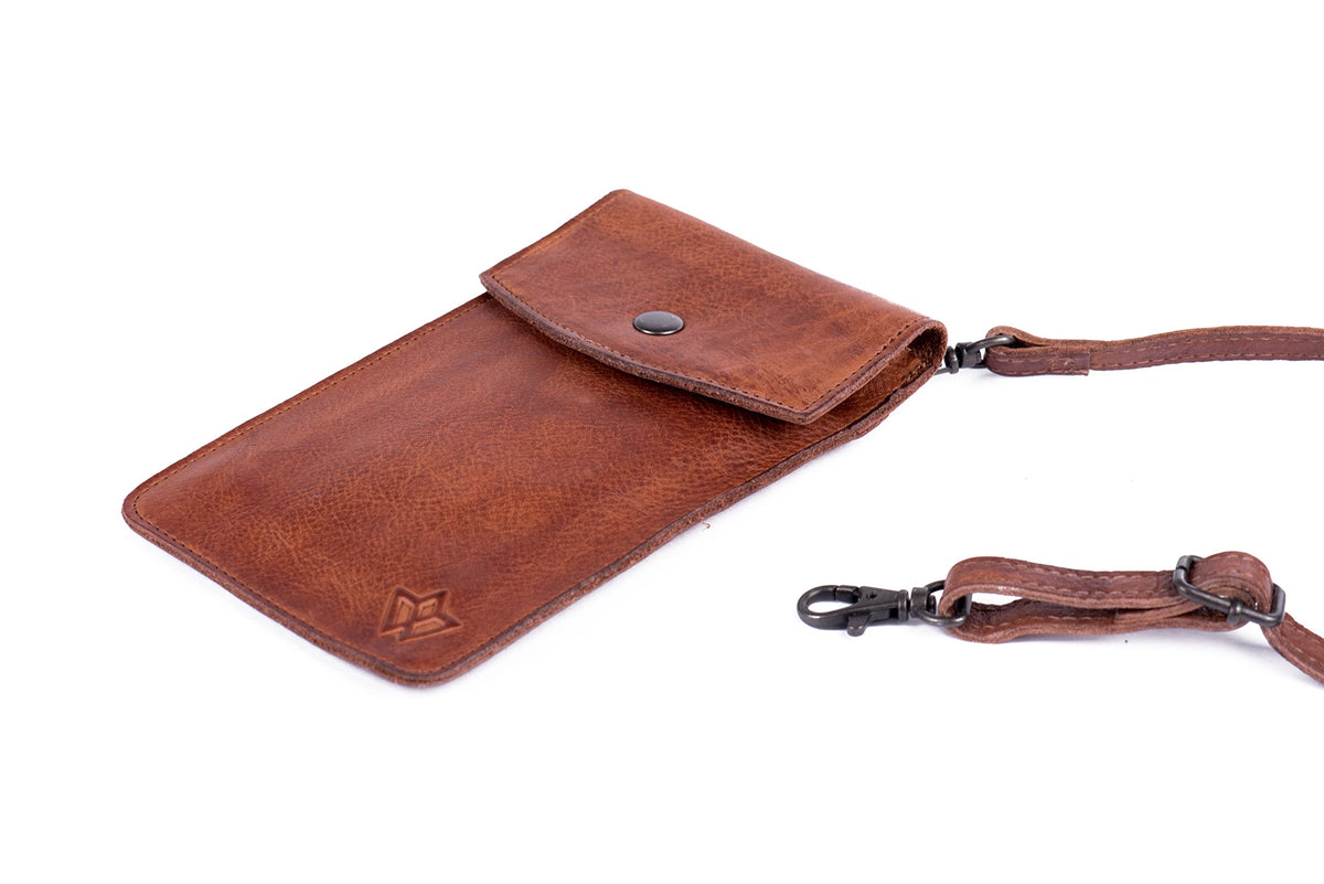 Genuine leather phone crossbody bag Colours Available (washed out look) | Travel, Sling, Festival, Holiday | RFID protection
