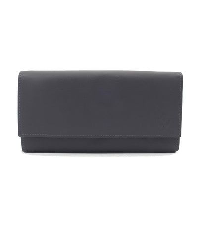 Genuine Leather Long Wallet for Women with Multiple Card Slots, Phone Compartment, Zipper Coin Pouch and RFID