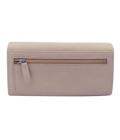 Genuine Leather Long Wallet for Women with Multiple Card Slots, Phone Compartment, Zipper Coin Pouch and RFID