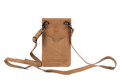 Genuine leather phone crossbody bag Colours Available (washed out look) | Travel, Sling, Festival, Holiday | RFID protection
