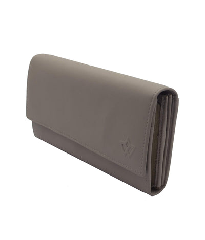 Genuine Leather Long Wallet for Women with Multiple Card Slots, Phone Compartment, Zipper Coin Pouch and RFID