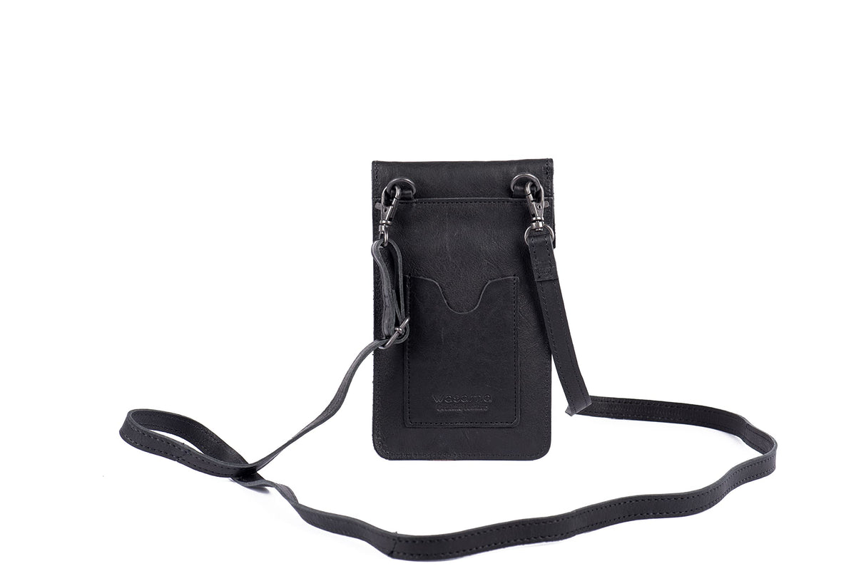 Genuine leather phone crossbody bag Colours Available (washed out look) | Travel, Sling, Festival, Holiday | RFID protection