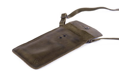 Genuine leather phone crossbody bag Colours Available (washed out look) | Travel, Sling, Festival, Holiday | RFID protection