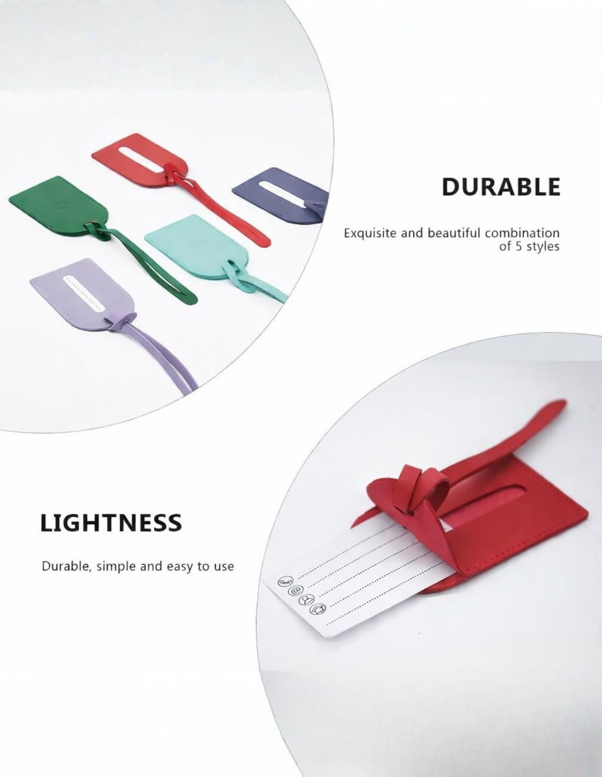 Genuine Leather Luggage Tag