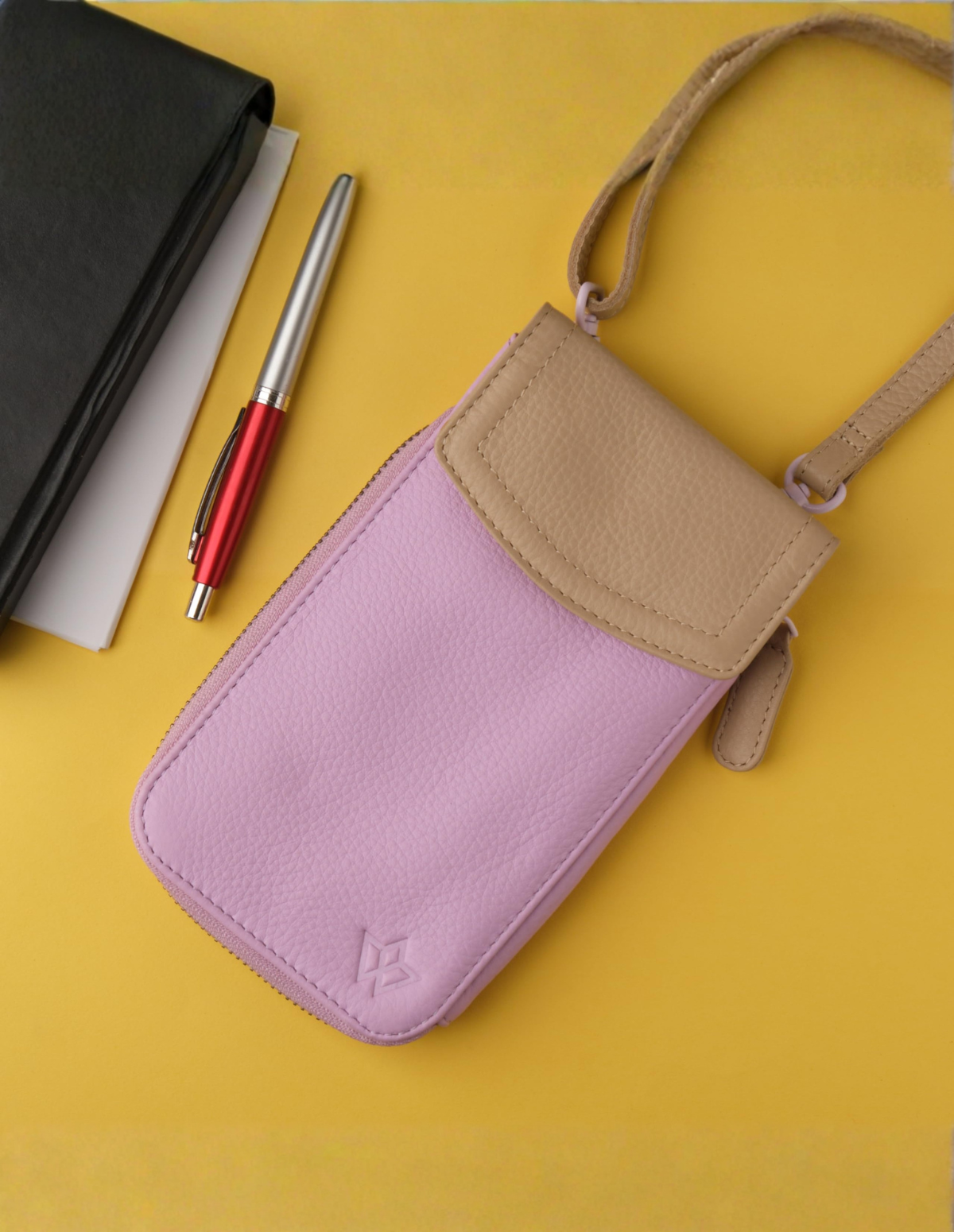Genuine Leather Crossbody Phone Bag Sidekick Plus