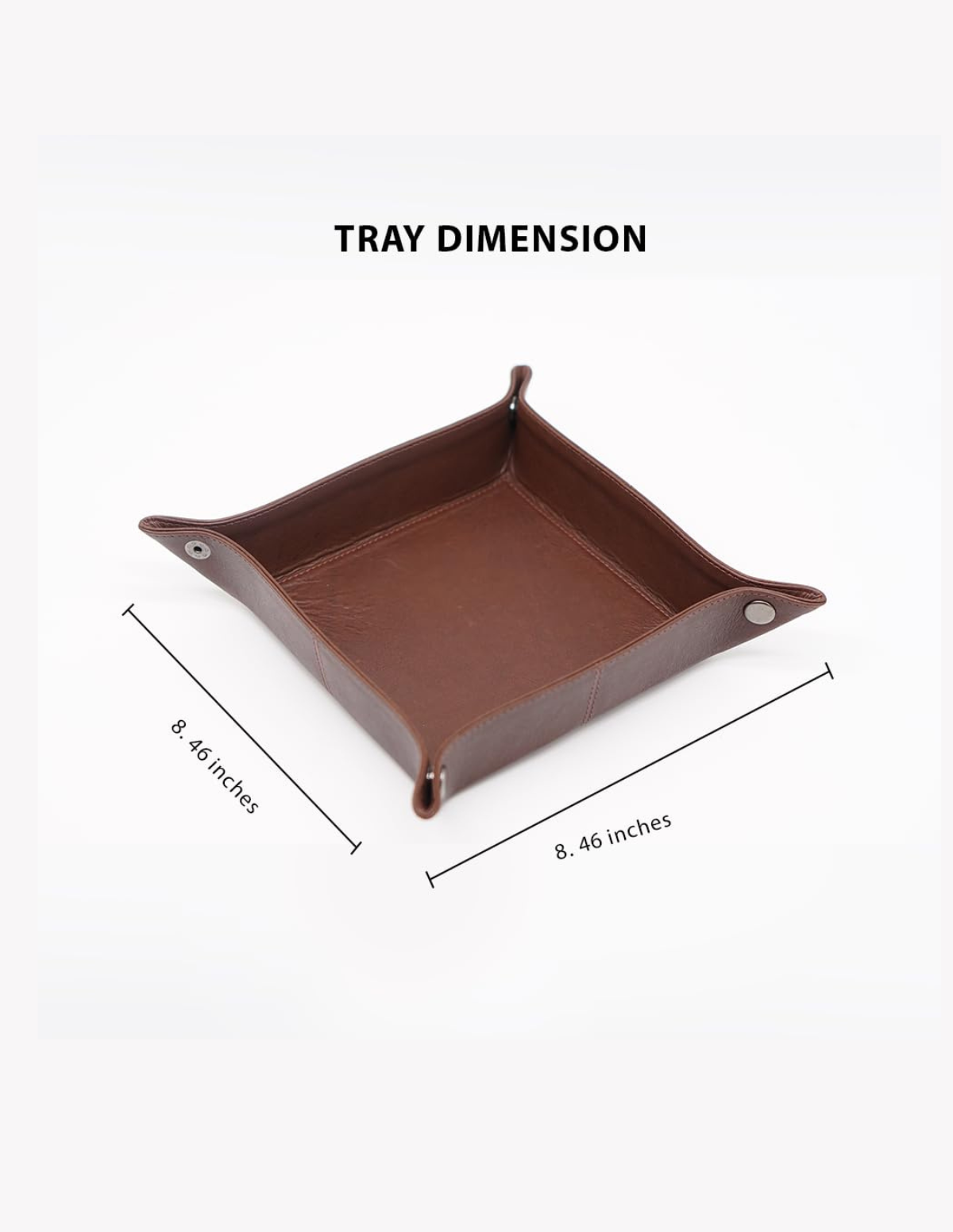 Genuine Leather Valet Tray Square