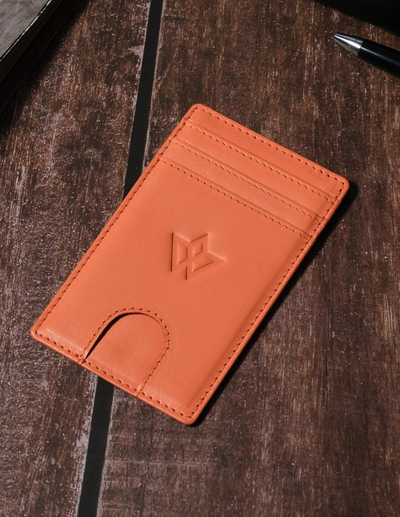 Unisex Leather Stick-on Card Holder