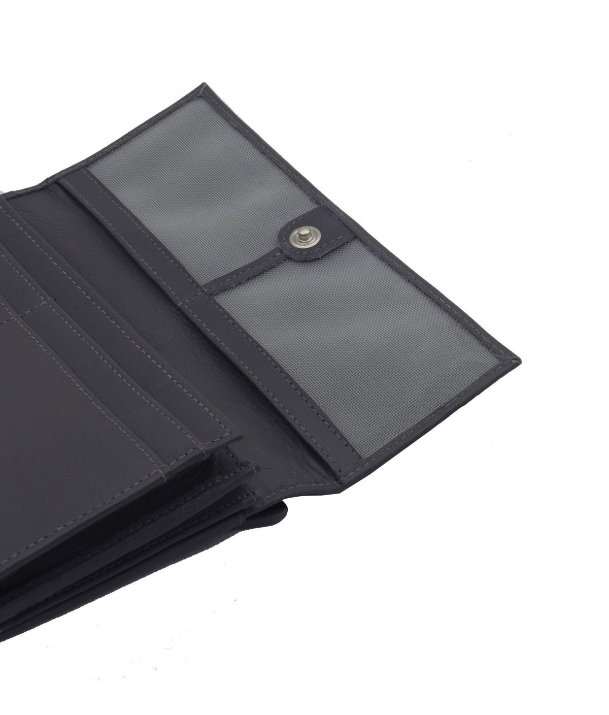 Genuine Leather Long Wallet for Women with Multiple Card Slots, Phone Compartment, Zipper Coin Pouch and RFID