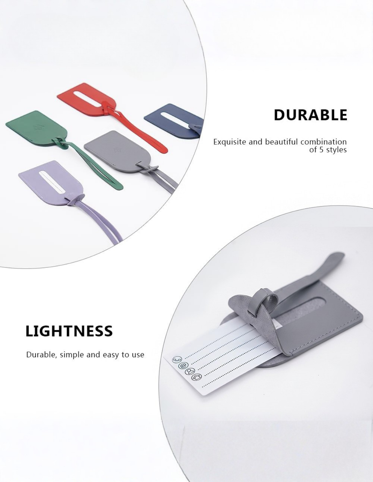 Genuine Leather Luggage Tag
