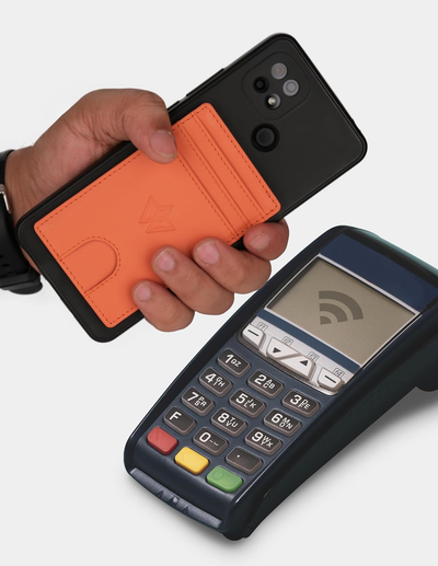 Unisex Leather Stick-on Card Holder