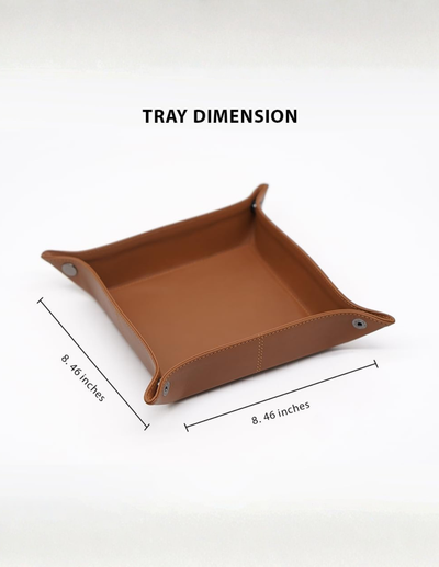 Genuine Leather Valet Tray Square