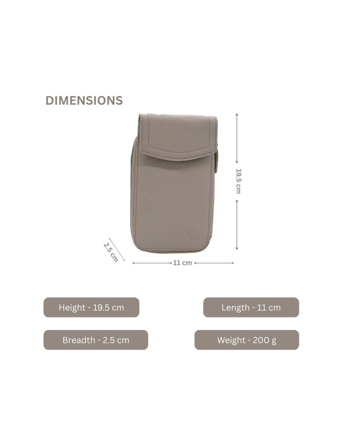 Genuine Leather Crossbody Phone Bag Sidekick Plus