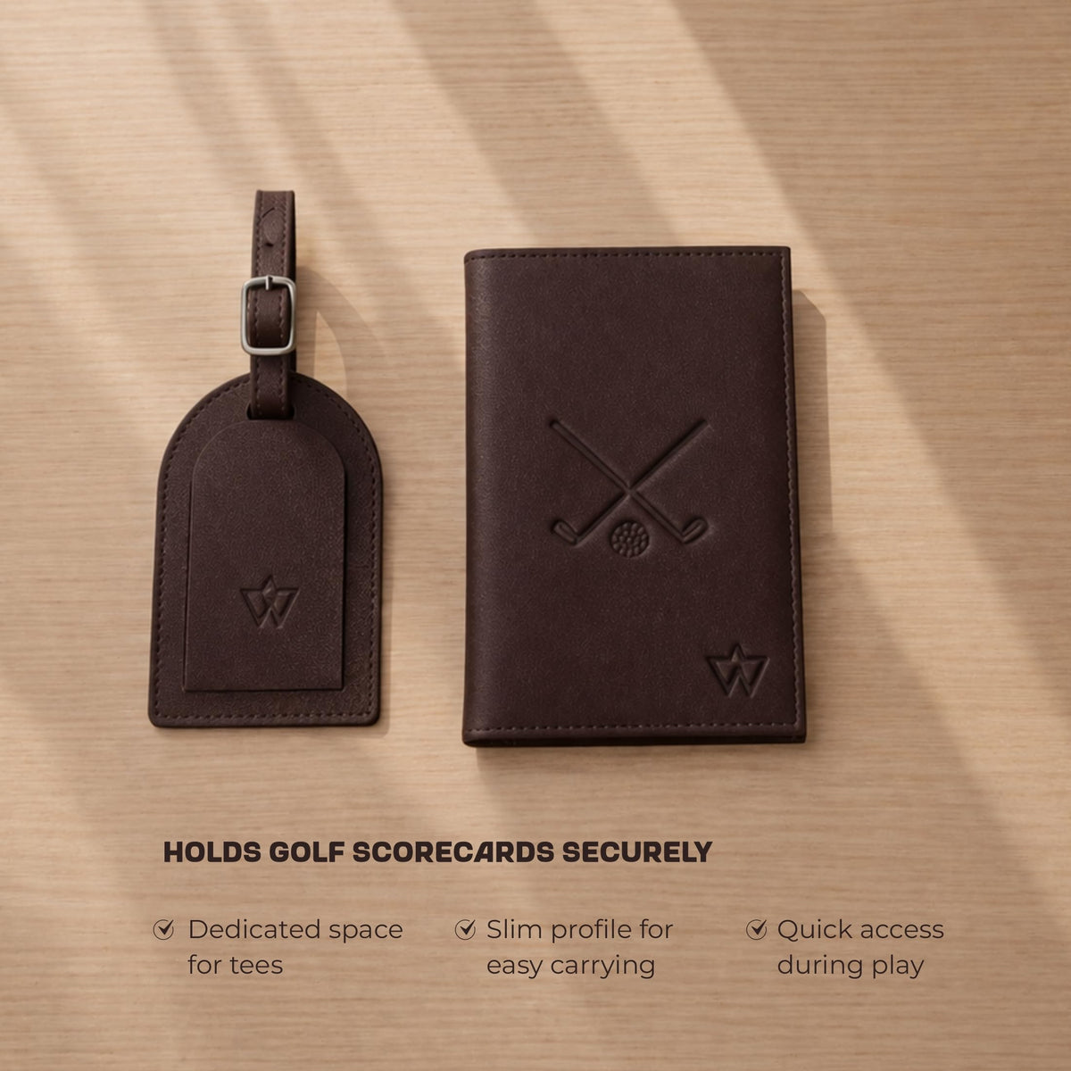 Golf Score Card and Tee Holder