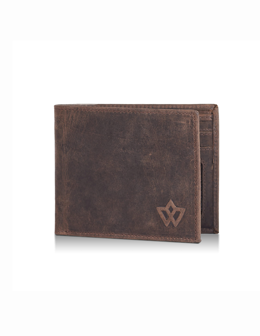 Slim Leather Wallet for Men Black, Brown, Vintage Brown | Bifold, Minimalist, Multiple Card Slots | RFID Protection
