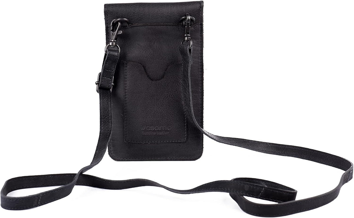 Genuine leather phone crossbody bag Colours Available (washed out look) | Travel, Sling, Festival, Holiday | RFID protection
