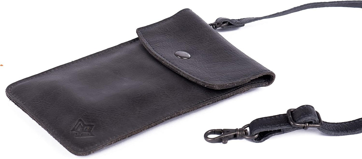 Genuine leather phone crossbody bag Colours Available (washed out look) | Travel, Sling, Festival, Holiday | RFID protection