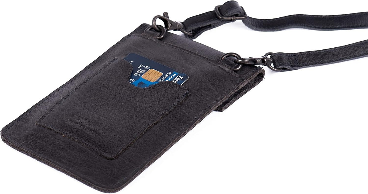Genuine leather phone crossbody bag Colours Available (washed out look) | Travel, Sling, Festival, Holiday | RFID protection
