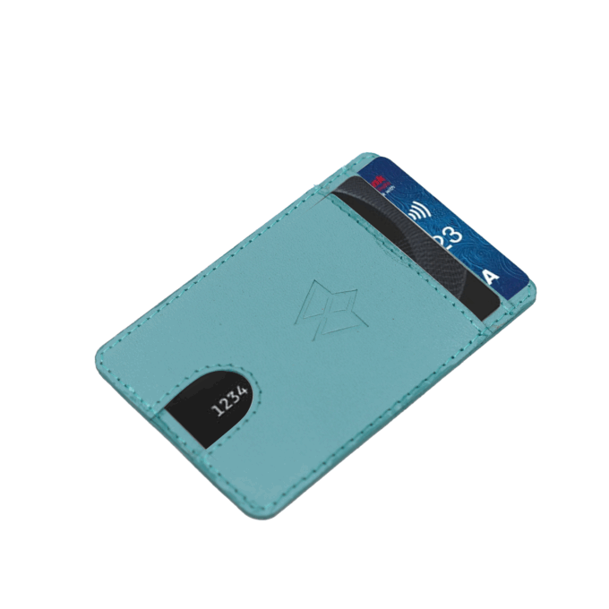 2 Slot Stick on Card Holder | Cyan