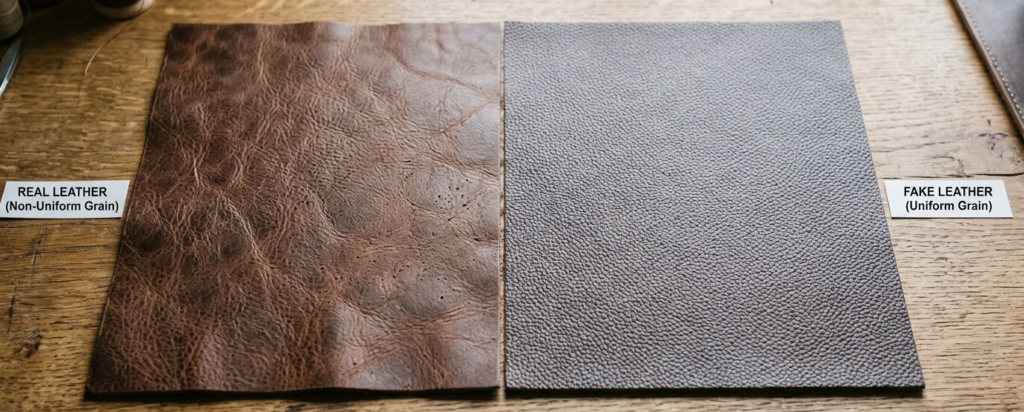 real vs fake leather
