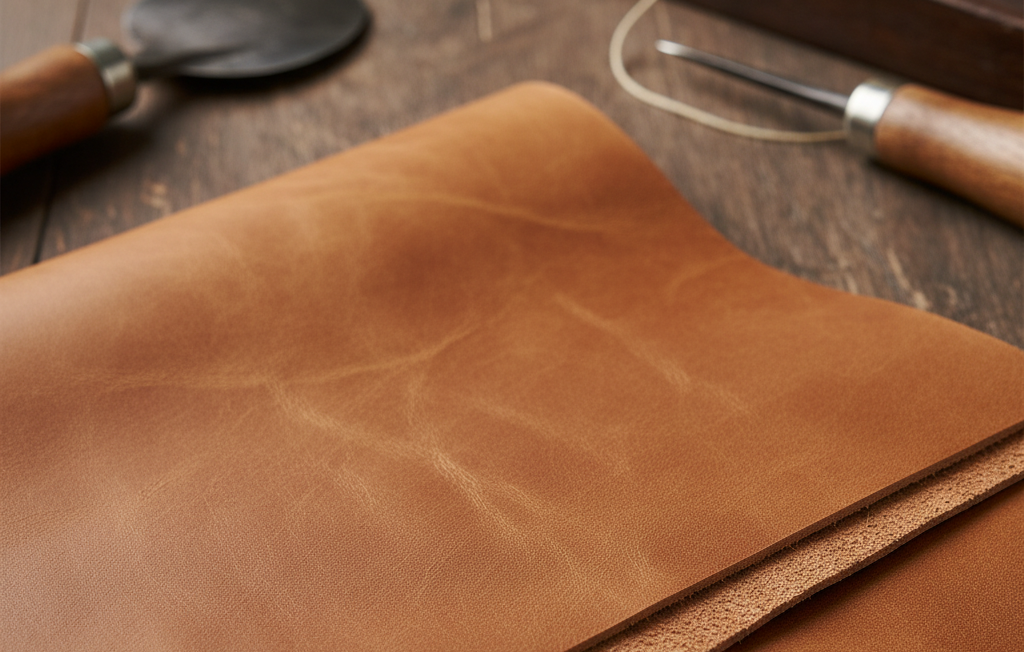 Full grain leather among different types of leather