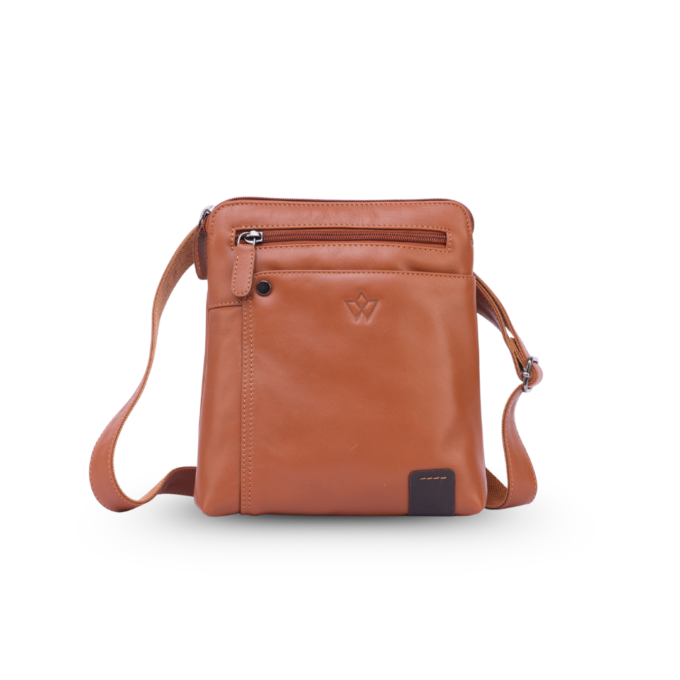 Leather Sling Bag (Brown)