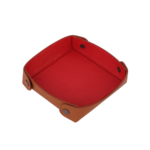 Leather valet Tray by Wasama ( Tan-Red)