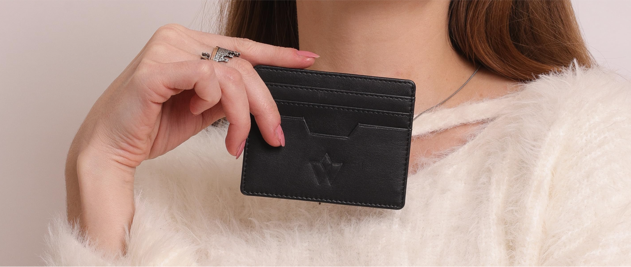 full-grain leather card holder