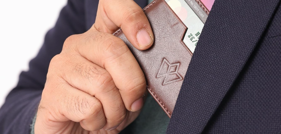 full grain card holder