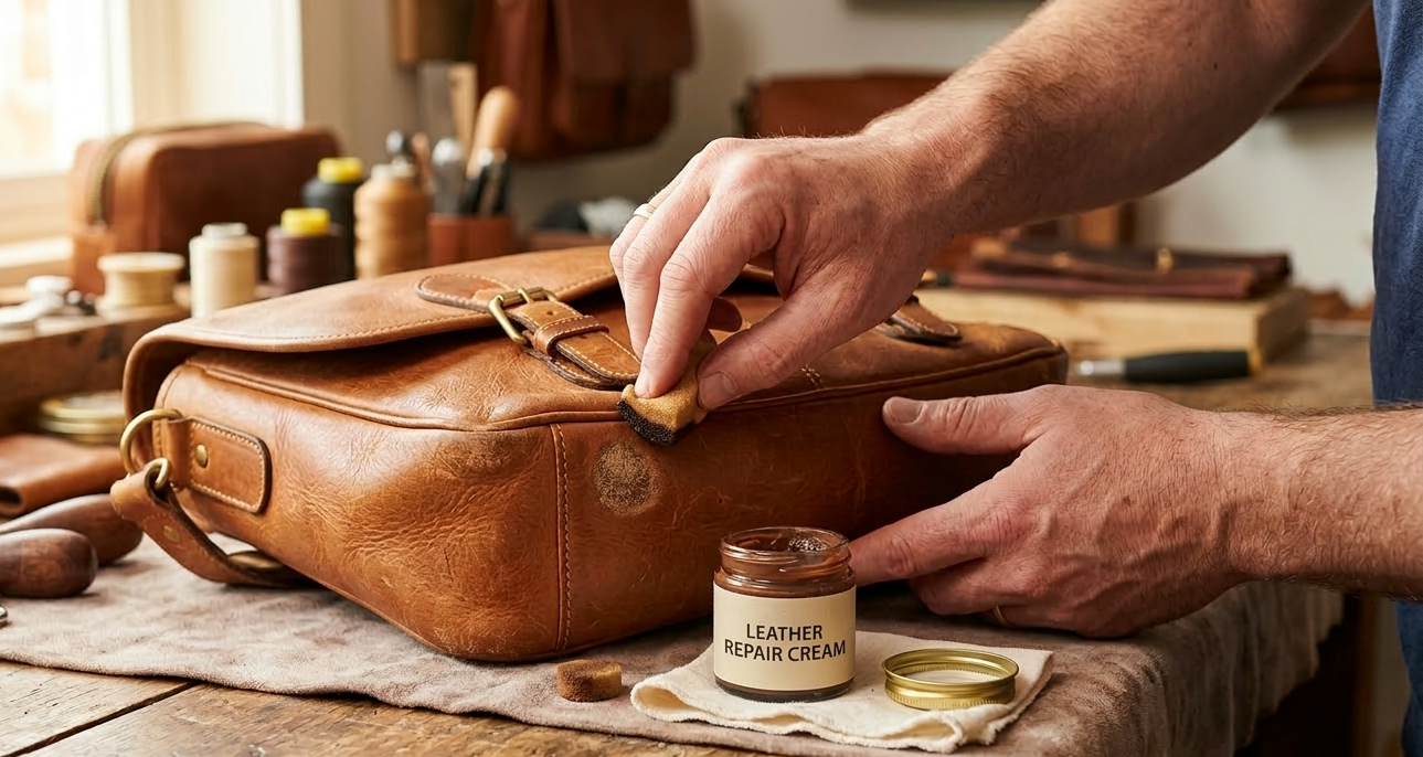 fixing scratched leather