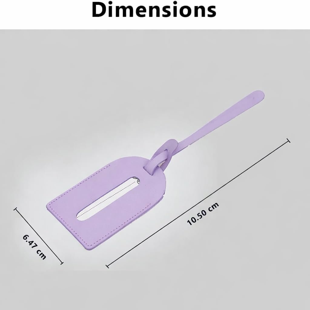 Leather Luggage Tag | Lavender - Image 3