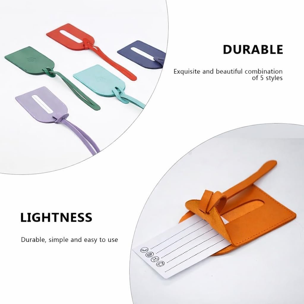 Leather Luggage Tag | Orange - Image 6