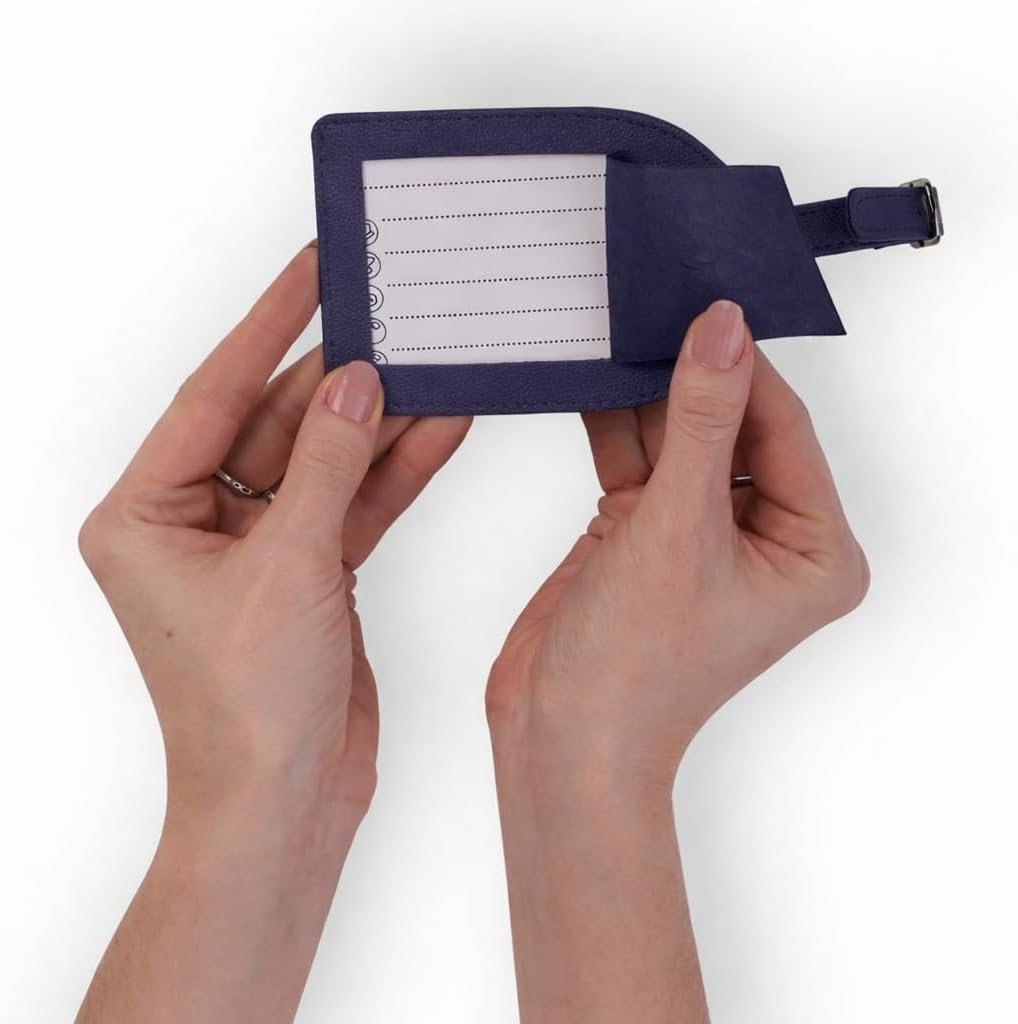 Genuine Leather Golf Score Card and Tee Holder Gift Set (Blue) - Image 4