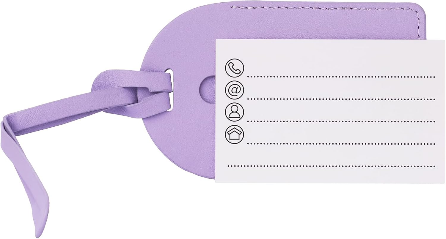 Leather Luggage Tag | Lavender - Image 5