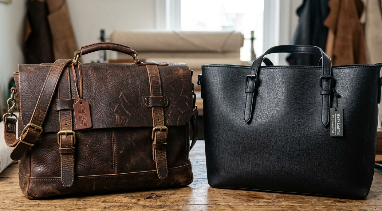 real leather vs vegan leather