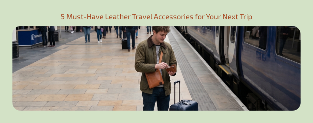 Leather travel accessories