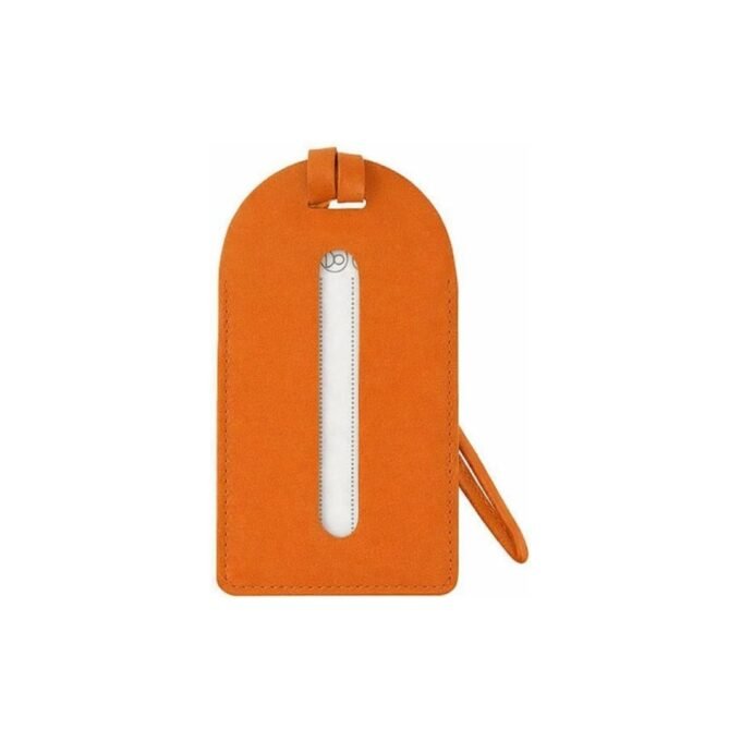 Leather Luggage Tag | Orange