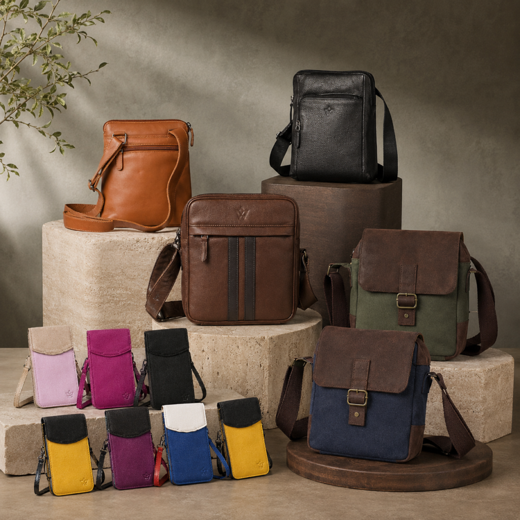 different types of leather bags