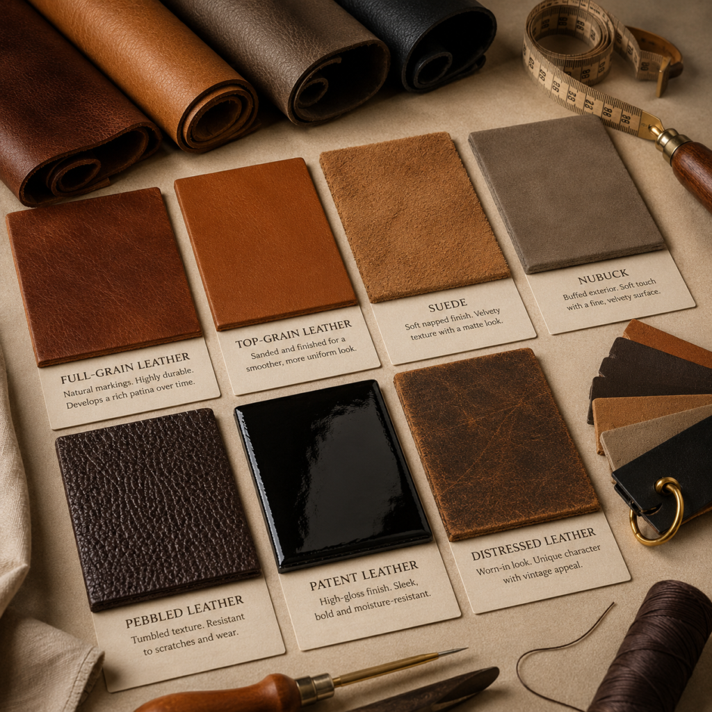 different types of leather